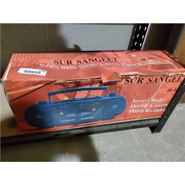 *NEW* Sur Sangeet Dual Cassette Retro Style Stereo Radio