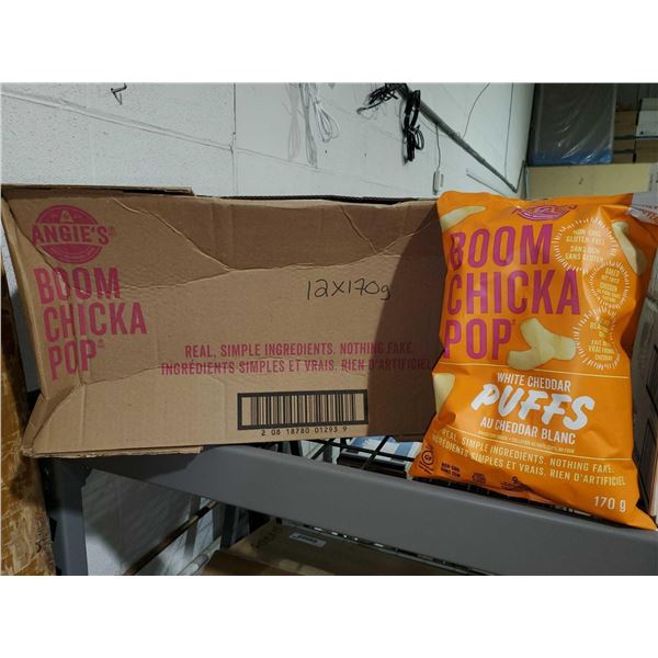 Boom Chicka Pop White Cheddar Puffs 12X170g