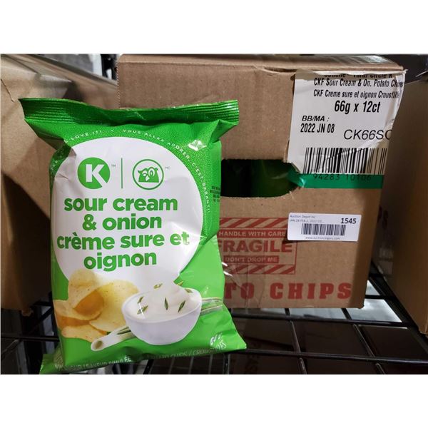 Circle K Sour Cream & Onion Potato Chips 12X66g