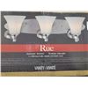 Image 2 : *NEW* Rue - Easy Install 3 light Bar Style Vanity Lighting - Brushed Nickel 8x6.5x24"