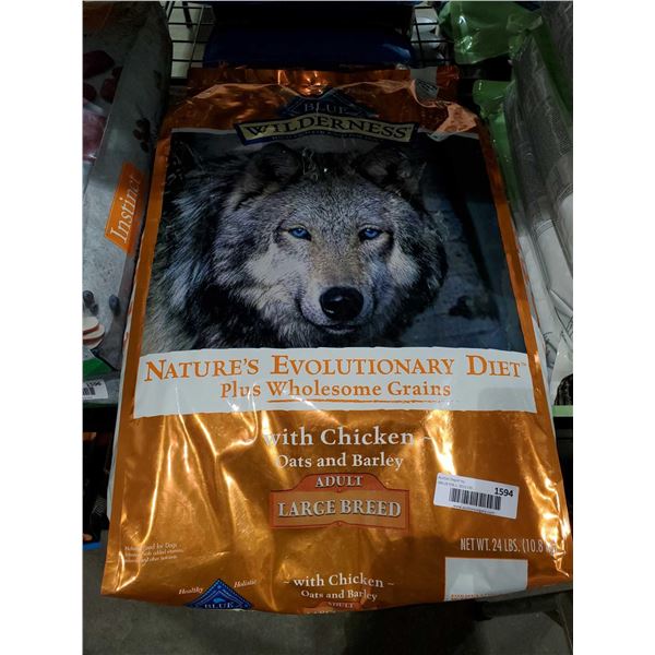 Blue Buffalo Wilderness - Natures Evoloution Diet with Chicken for Large Breed Dog Kibble 24 Lbs