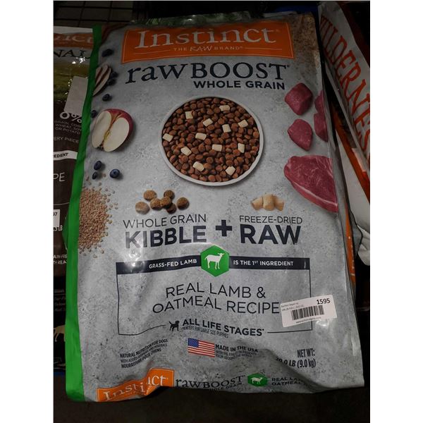 Instinct Raw Whole Grain Real Lamb & Rice Kibble & Freeze Dried Raw Dog Food 20Lbs