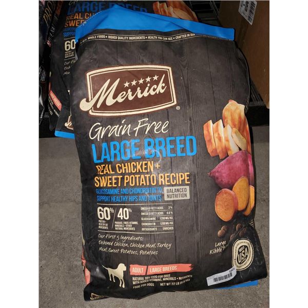 Merrick Grain Free Large Breed Chicken & Sweet Potato Dog Kibble 22Lbs