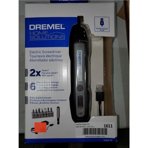 *NEW* Dremel Home Soloutions Cordsless & Rechargable 6 Setting Electric Screwdriver with 7 Bits and 