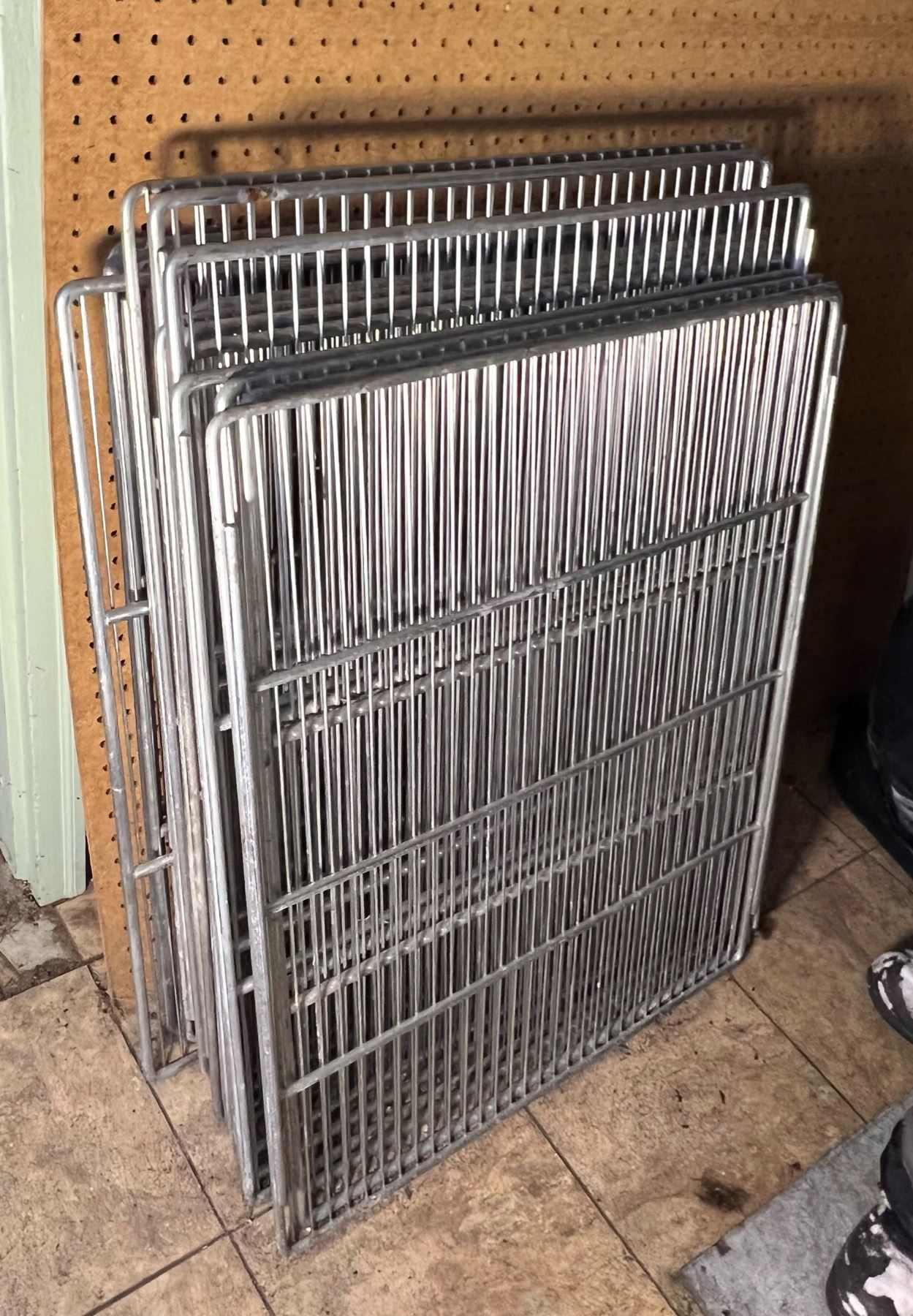 GALVANIZED FREEZER SHELVES, LOT OF 15