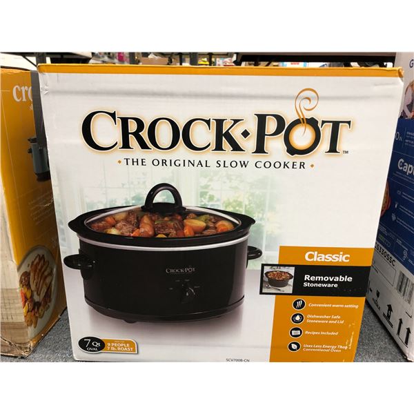 Crockpot Slow Cooker - Classic 7qt Oval with removal stoneware