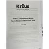Image 2 : Kraus - Natura Series White Matte - Bathroom Sink - Undermount
