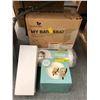 Image 1 : Group Lot of Baby Items - bath seat, Pack N Play topper, dinnerware set and more