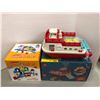 Image 1 : Childrens Wooden Block Set & WonderWheels Ferry Boat