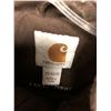 Image 2 : Carhartt Men's Dark Brown Jacket with Hood & Fleece - Size XS