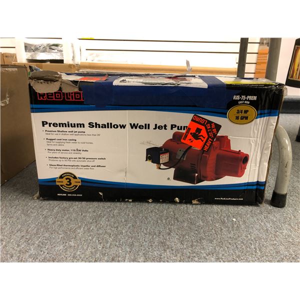 RED LION - Premium Shallow Well Jet Pump - 3/4 HP