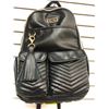 Image 1 : ITZY RITZY - Black Leather Backpack - has zipper for electronics