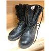 Image 1 : VIDAL - Men's Black Leather Boots - Size 8 - Movie Set Clothing - Some Wear
