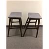 Image 2 : PAIR Stools - Fabric seat top