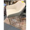 Image 2 : Contemporary Fabric Chair - Light Beige