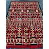 Image 1 : Kilim Rug from Turkey - Red with Cream Tones and two Red Fringed Ends - approx. 4' x 6''