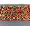Image 1 : Kilim Rug from Turkey - Red with cream tones and two red fringed ends - approx. 4' x 6'