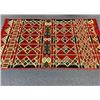 Image 1 : Kilim Rug from Turkey - Red with cream tones and two red fringed ends - approx. 4' x 6'