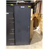 Image 3 : Black Metal Storage Locker - Approx. 31in x 21 1/2in x 81in (may need to be rekeyed)
