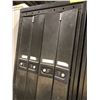 Image 2 : Black Metal Storage Lockers w/ 8 Individual Lockers - Approx. 24in x 21 1/2in x 81in (may need to be