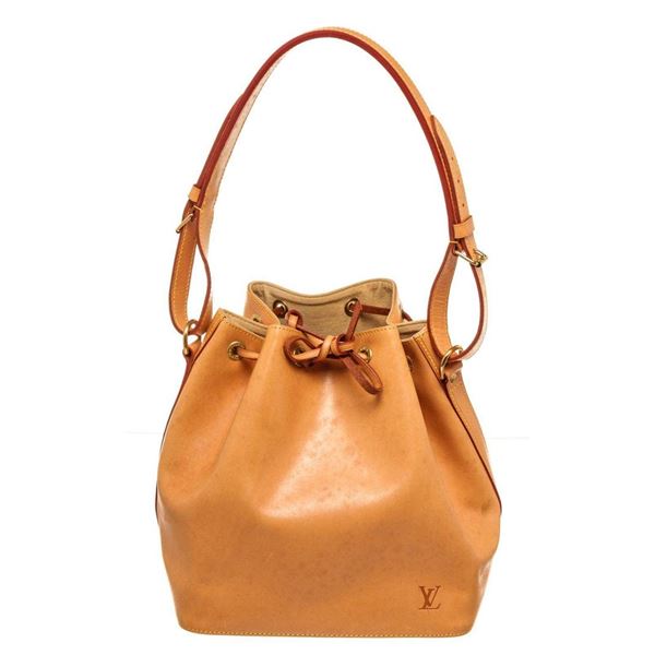 Louis Vuitton Orange Canvas Leather Noe PM Bucket Bag