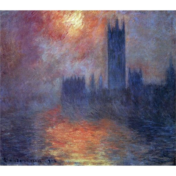 Claude Monet - The Houses of Parliament, Sunset