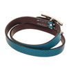 Image 3 : Hermes Blue Leather Hapi Bracelet