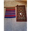 Image 1 : Small Rugs x2 with Tassels - 22.5"W x 30"L & 20"W x 37"L