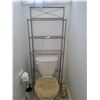 Image 1 : Over the Toilet Bathroom Organizer - 64.5"h x 23.25"w x 9.5"d