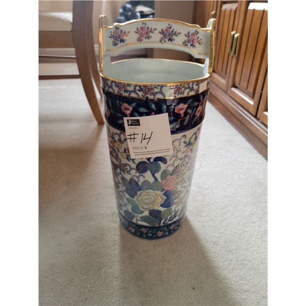Porcelain Floral Umbrella Stand