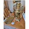 Image 1 : Russian Samovar - Mid 19th Century, circa 1840-1860s Brass with Tray