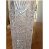 Image 2 : Czech Brilliant Hand Cut Crystal Vase - 10"h x 4"w