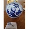 Image 2 : Republic of China Antique Porcelain White Lotus Jar with Scene on Two Sides  8" x 8"