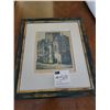 Image 1 : Modern Art Embossed Color Etching. European, in Wooden Frame. Signed by Artist - 15 3/4"w x 18 1/2"h