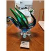 Image 6 : Vintage Green Lorraine Art Glass Swan - Made in Canada