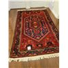 Image 1 : Hamadan - Middle Eastern 20th Century Handknotted Woolpile Rug 55 1/2"W x 89"L Including Fringe