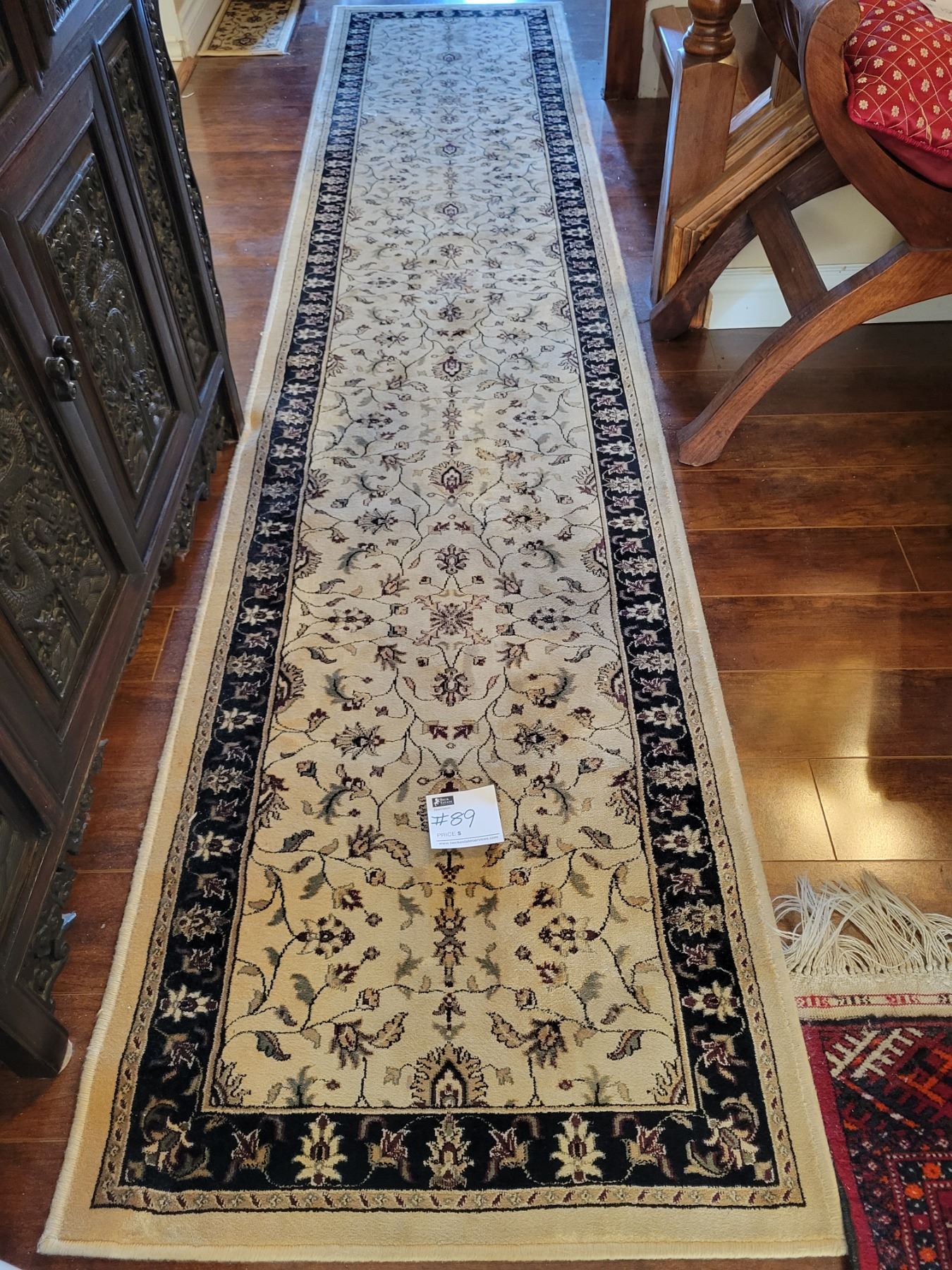 Improvements Border Floral Low Profile Rugs x4 Made in India