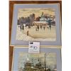 Image 3 : Two Framed Winter Scene Prints, Signed by Artist 1990-1991