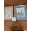 Image 1 : Framed Bondarev Prints 13 3/4"h x 10"w - Framed Bridge Print 13 3/4"h x 12"w Artist Unknown