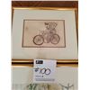 Image 3 : Malaysian Trishaw Peddler In WaterColor 10 1/5"h x 12 1/2"w - Trishaw of Malaya Original Etching