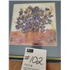 Image 2 : Dried Botanical Pressed Flower Art Signed by Artist - 13"h x 10 1/4"w & 11 1/2"h x 11 1/2"w