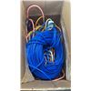 Image 2 : BOX OF EXTENTION CORDS AND COIL OF CAT 6 CABLE