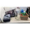 Image 1 : TRAY OF LANTERNS, 2 COOLER BAGS, MINI INFLATEABLES, GLASS CARBOYS