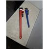 Image 1 : 36" AND 24" PLUMBERS ADJUSTABLE PIPE WRENCHES