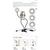 Image 2 : 4 NEW PROFESSIONAL LIVE STREAM RING LIGHT DEVICE HOLDERS RETAIL $132