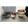 Image 1 : 8 VARIOUS PLANTERS AND HANGING BASKET