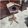 Image 1 : METAL INTERIOR WOODEN LOG STYLE BIRD HOUSE  MAILBOX ON STAND