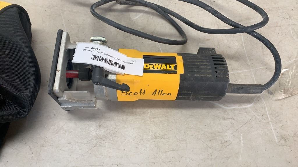 Dw670 Router DEWALT DW670 TRIM ROUTER - WORKING