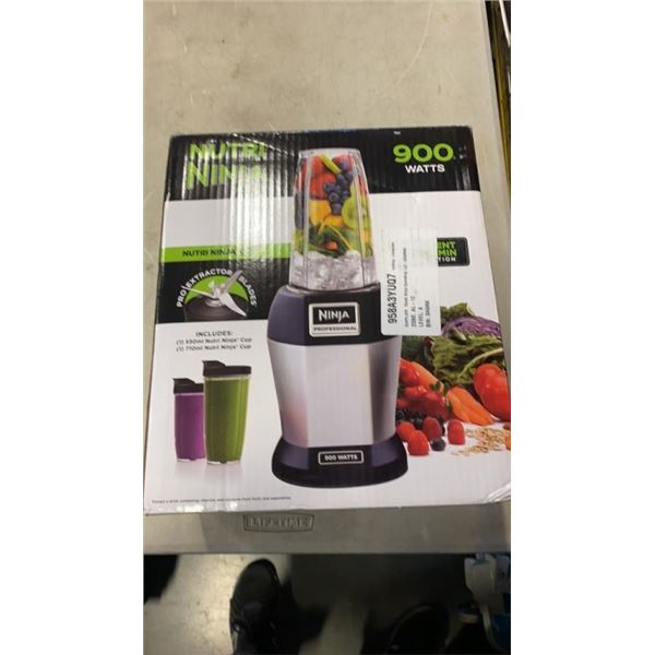 AS NEW NUTRI NINJA 900 WATT PERSONAL BLENDER