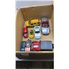 Image 2 : BOX OF DIE CAST VEHICLES AND BOX OF KIDS BACK, PLAY SHOES AND MORE